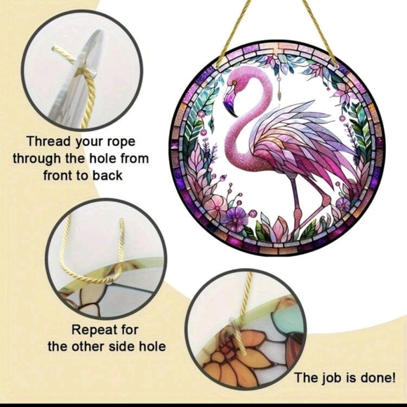 Pink Flamingo Acrylic Suncatcher - Picture 8 of 9